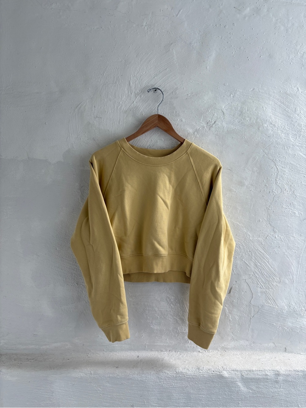 Aritzia TNA Cozy Fleece Perfect Cropped Pullover Sweatshirt